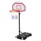 White-Red-Black Adjustable Basketball Hoop 28in Backboard Outdoor